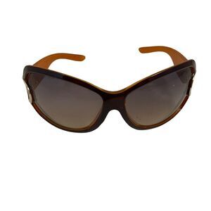 #6288 DC Brown Acrylic Vintage Sunglasses Womens